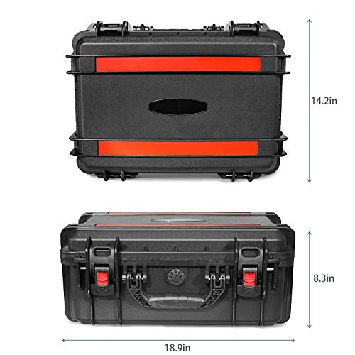 Axigear Waterproof Hard Case With Diy Customizable Foam Insert 19 X 14 X 8In (Black) #TOP1