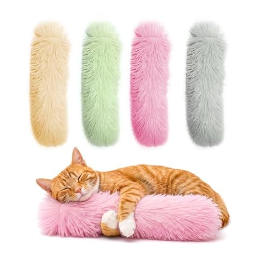 Fykage Catnip Cat Toys 4 Pack, Soft Cat Pillow Kicker Toys with Crinkle Sound, Interactive Cat Plush Toys for Indoor Cats and Kittens