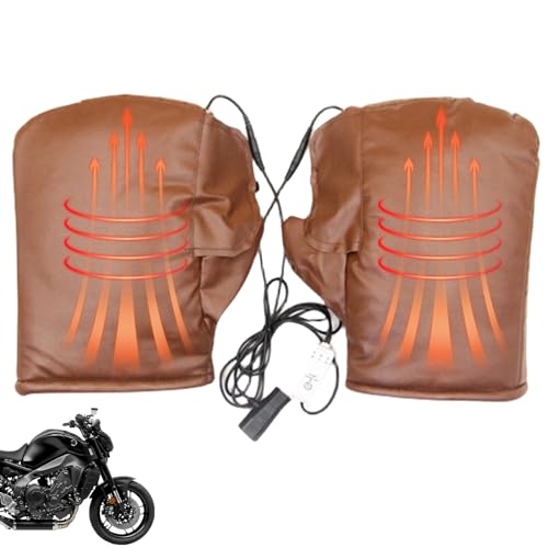 WOTEG Guanti da Manubrio per Moto, Guanti Caldi e Confortevoli, per Biciclette elettriche, Guanti Termici per Il per Viaggi a casa, Lavoro, Shopping, Ciclismo Quotidiano