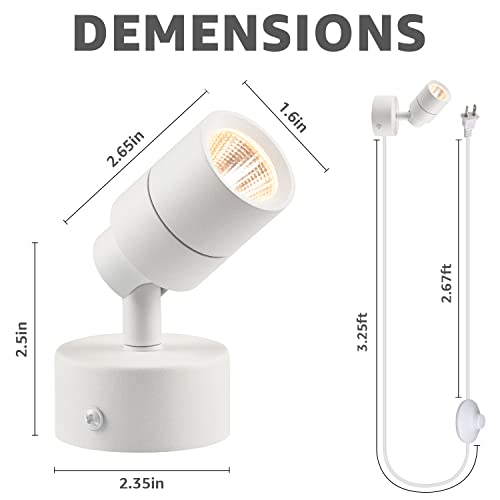 Sunvie 2 Pack Led Up Lights For Indoor Use Uplight, Warm White Floor Spotlight Lamp thumb #6