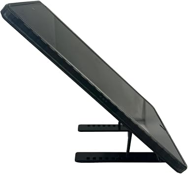 coverzone Mini Metal Stand Foldable Bag Portable Folding Aluminum 8 Stage Phone and Tablet Stand 13 cm Mini Design | RT008 Black