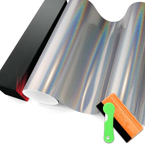 Film vinyle PET voiture caméléon argenté brillant, covering auto changement de couleur 3x1.5m