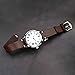 BISONSTRAP Men's Watch Bands, Hand-Stitched Leather Watch Straps, Quick Release, 22mm, Coffee Brown with Silver Buckle