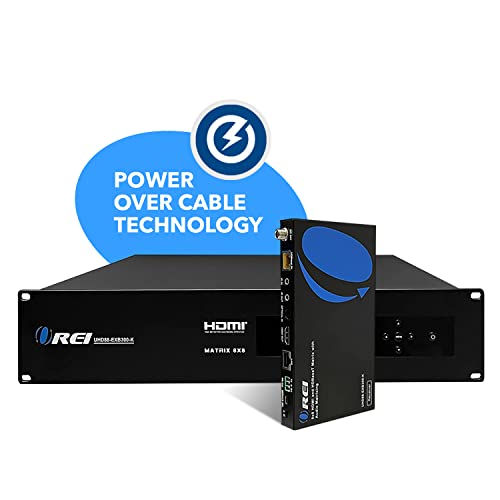 Image of OREI 8x16 HDMI Matrix Switch 4K@60Hz with HDBaseT - 8 Input 16 Output HDMI Matrix Extender up to 400ft, HDR, Dolby Vision, 4K to 1080p Downscaling, IR, RS-232, LAN