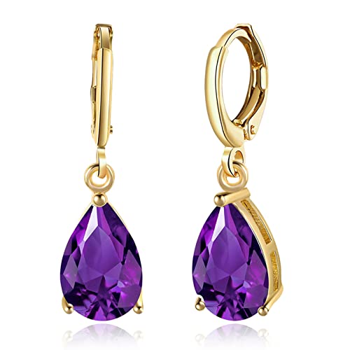 Boucles d'oreilles tanzanite en or blanc au quotidien chic féminin