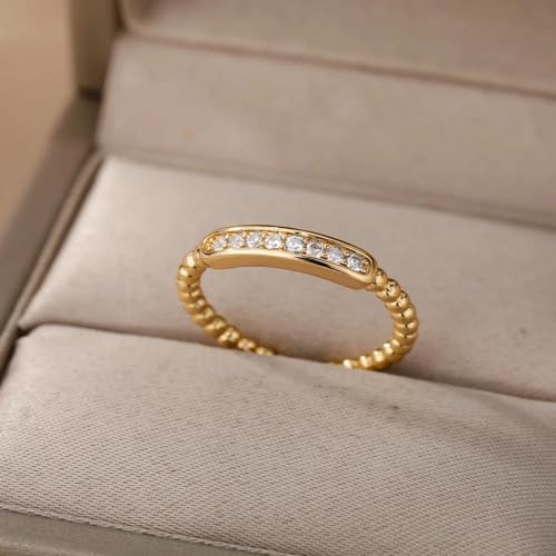 Bague en cristal ouvert vintage punk pour couples et mariages - 2