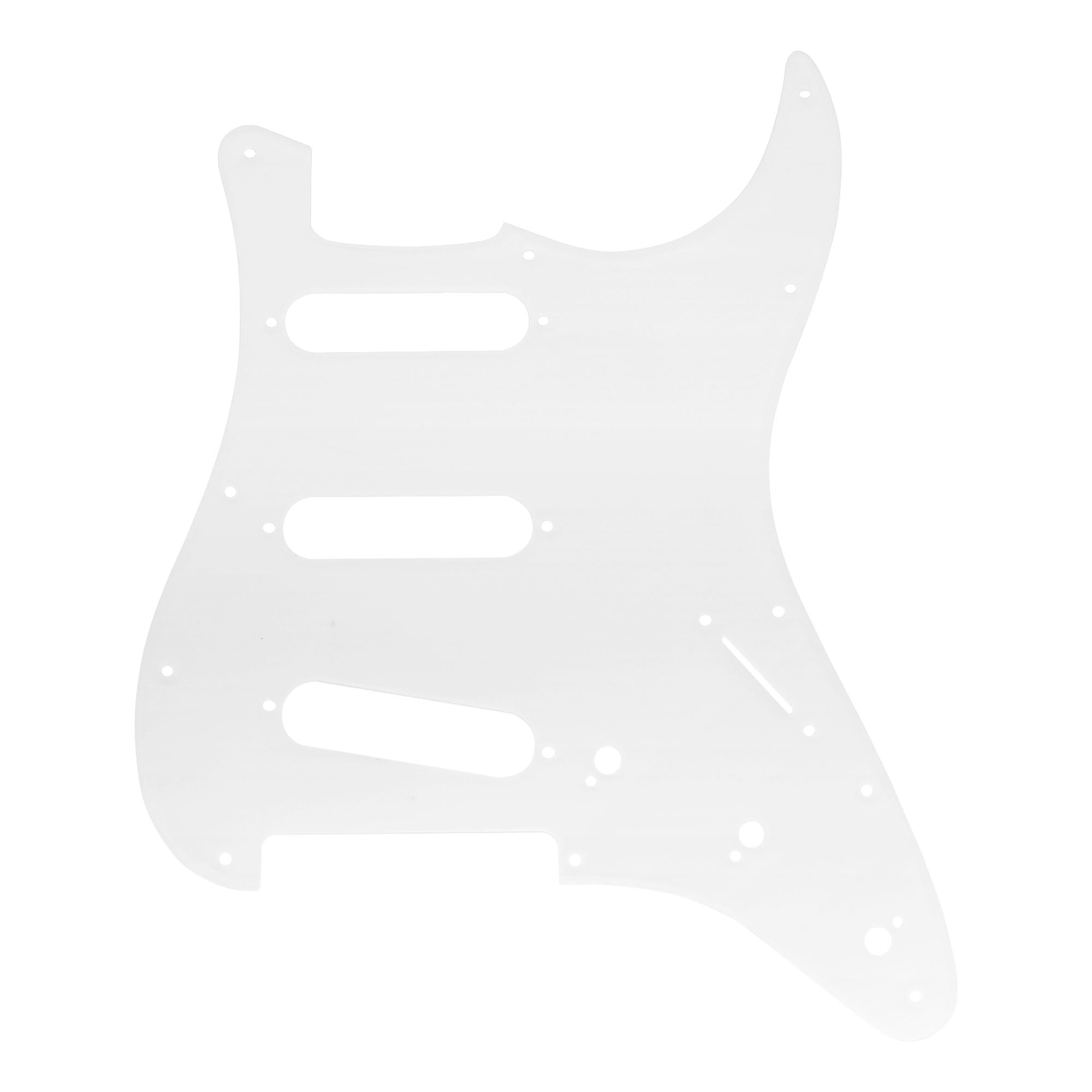 Musiclily Pro 11-Hole ST Guitar Pickguard for Squier Sonic Strat SSS Electric Guitar, Transparent