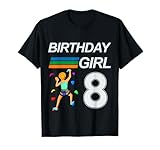 8 Years Old Birthday Bouldering Rock Climbing for Girls T-Shirt