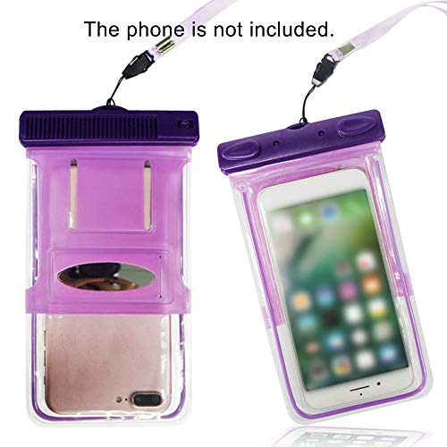 KKmoon Capa para celular em PVC transparente à prova d'água luminosa