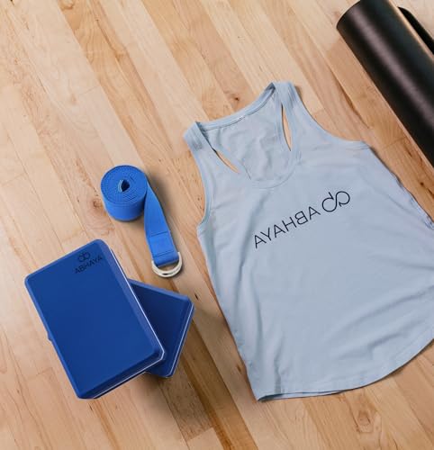 Yoga Block 2-Pack & 1 Strech Strap Combo Pack, 2 Premium Grade High-Density Latex-free EVA Foam Blocks, 1 Stetching Strap 6ft, Deepen Stretches, Stability and Balance by ABHAYA - Image 7