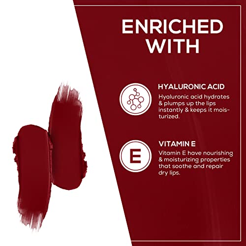 Image of RENEE Stunner Matte Lipstick - Free Spirit 4gm - Intense Color Pay Off, Full Coverage Long Lasting Weightless Velvety Formula With One Swipe Application - Enriched With Vitamin E & Hyaluronic Acid