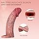 LZYLWC Realistische hohle Penishülle mit Hodenring, verdickte Cock Sleeve Penis Sleeve für Penisvergrößerung und Zeit Verlängern Penis Vergrößerung G-Punkt Extender Sexspielzeug(M)