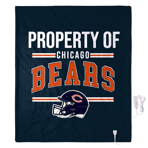 FOCO NFL Exclusive Heated Blanket, 50 x 60, Chicago Bears