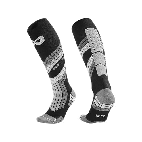 Generisch Medias de compresión para hombre y mujer, senderismo, ciclismo, trombosis, vuelo, compresión, calcetines de compresión, calcetines de compresión, 01 negro, B