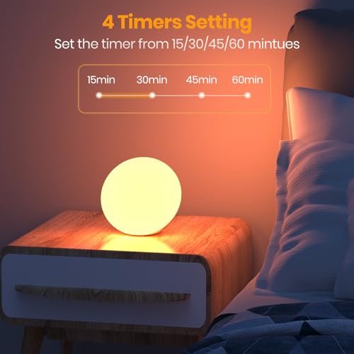 Image of LASTAR Light Therapy Lamp, 10,000 Lux Sunlight Lamp with 4 Color Temperatures & 5 Brightness Level & 60Min Timer, 12 RGB Colors Touch Control Sun Lamp with Memory Function for Home /Office