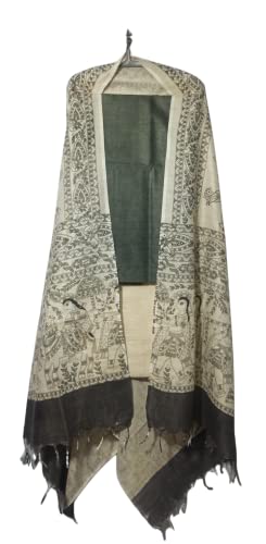 Image of ZERATEX Cotton Silk Hand Crafted Unstitched Suit Set for Women with Dupatta | Cotton Silk Salwar Suit Dress Material for Women & Girls | Top - 2.5 M, Bottom - 2.50 M & Dupatta - 2.5 M