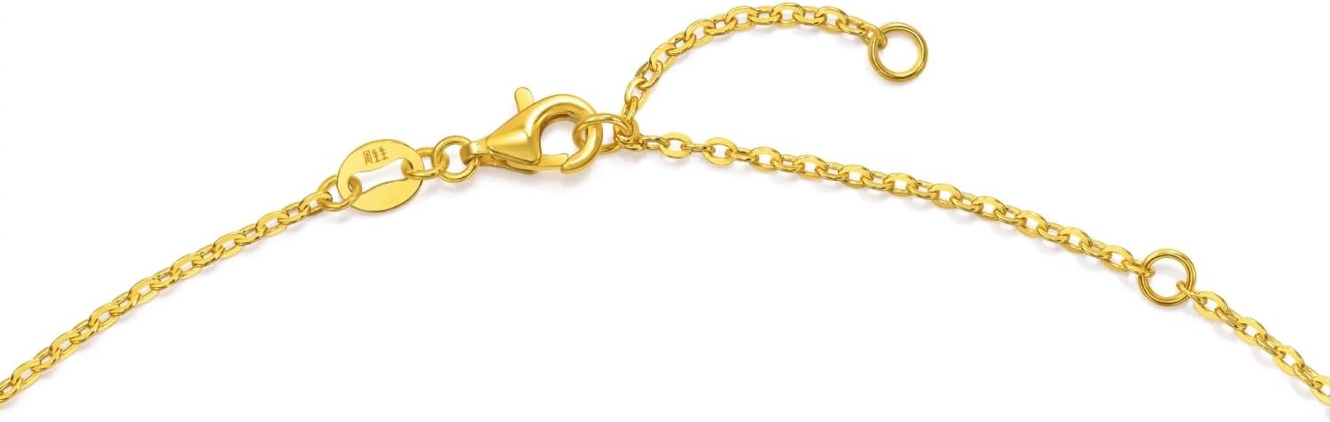 CHOW SANG SANG 999 24K Gold Cultural Blessings WULU Necklace for Women 47cm 95554N