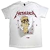 Metallica T Shirt One Landmine Band Logo Official Mens White S #2