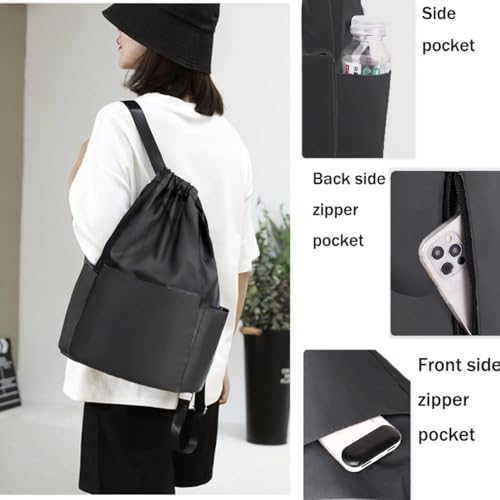Image of MOCA Drawstring Gym Sports Backpack Lightweight Multipurpose Daypack Travel School College Daily Storage Carry Suitable Men Women Kids Adults Fitness Accessory