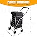 SG Traders Heavy Duty Foldable Shopping Trolley - Lightweight 4-Wheel Cart with Removable Bag for Effortless Shopping - Stylish Spacious Trolley Bag Included (Black - weight 4.5kg)