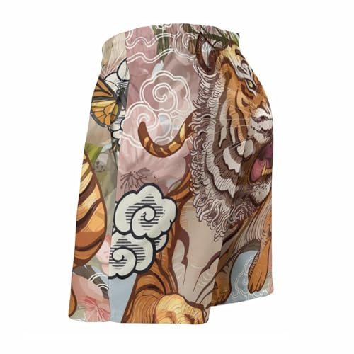 Maillot de bain homme UMENG short de bain à fleurs taille S cordon