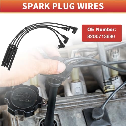 Cables de encendido coche 8200713680 para Clio II 1998 y Twingo I de bobina de bujía 2