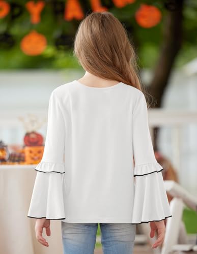 BesserBay Girls Halloween Long Bell Sleeve Crewneck Shirt 4-12 Years 6