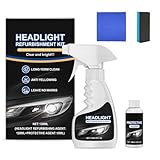 Q4 Headlight Restoration, Automotive Headlamp Restoration Fluid Kit, Headlight Cleaner and Restorer Kit, Multifunctional Headlight Cleaner Spray, Restore Headlamp Clarity (1Set)