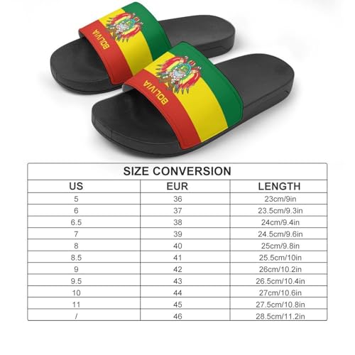 Bolivia Flag House Slippers for Women Men Lightweight Open-toe Slide Shoes for Bathroom Swimming Beach2