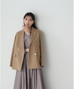 Amazon | [ナチュラルビューティーベーシック] ダブルブレストボクシー