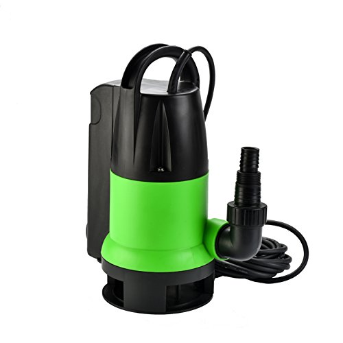 FLUENTEC Automatic ON/Off Electric 750W Submersible Water Pump, Integrated Floater Preventing Dry Running, Dirty/Clean Water Submersible Pump for Pool, Pond, Hot Tub, and Garden Water