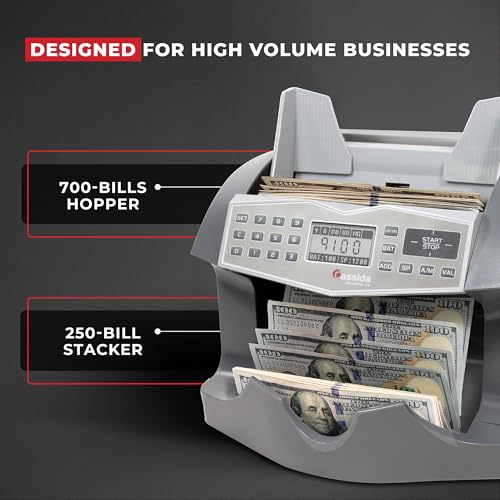 Image of Cassida Advantec 75UM Heavy Duty Bill Counter, 4 Speeds, Ultraviolet and Magnetic Detections (Advantec 75 UV /MG)