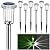 LIANGLOME Solar Lights Outdoor - IP65 Waterproof Solar Pathway Lights Stainless Steel Outdoor Solar Lights for Yard Patio Lawn Walkway and Landscape Cool White (6 Pack)
