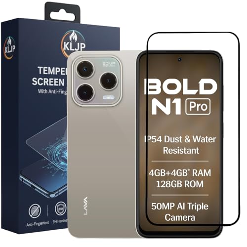 Image of Military-Grade Gorilla Tempered Glass For LAVA BOLD N1 PRO With Installation Kit | Edge to Edge Coverage | Black