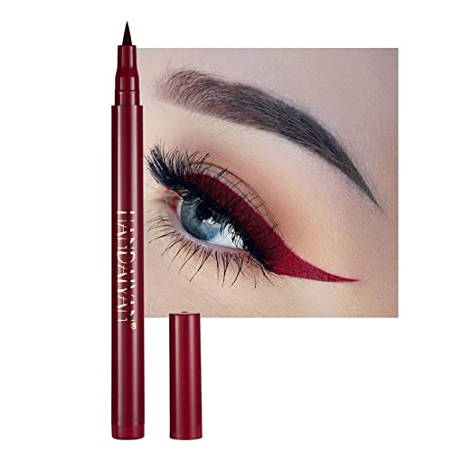 Dekrion Liquid Eyeliner, Eyeliner Liquid, Long-Lasting Colored Eyeliners, White Black Red Brown Green Purple Waterproof High-Pigmented Colorful Eyeliners For Eye Makeup,1Pc #TOP9