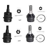 Front Upper & Lower Ball Joint 4pc Kit Driver & Passenger Side for 2000-2001 Dodge Ram 1500 4x4 4WD & Dana 44 Axle