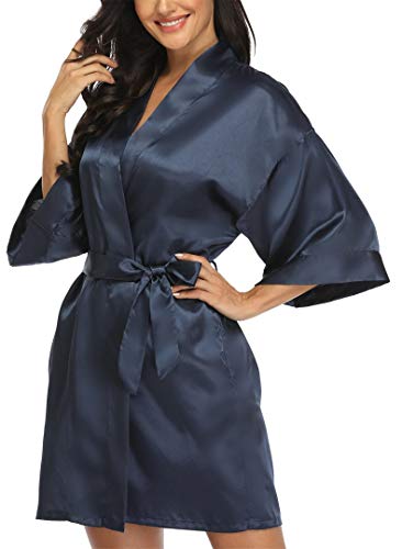 Image of Giova Women Bridal Robe for Bride and Bridesmaid Getting Ready Wedding Party Bathrobe
