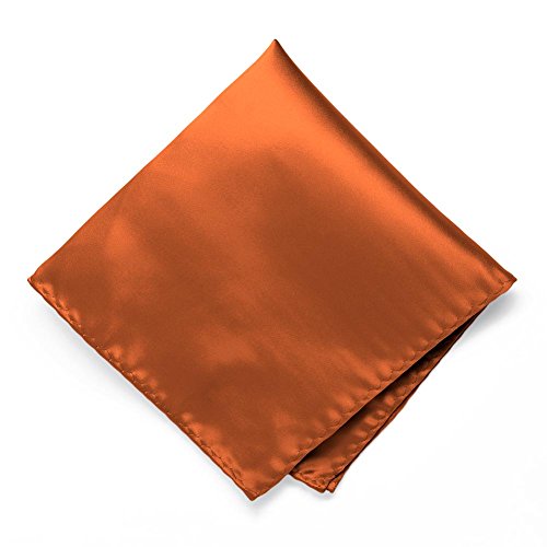 TieMart Premium Pocket Square (Burnt Orange)