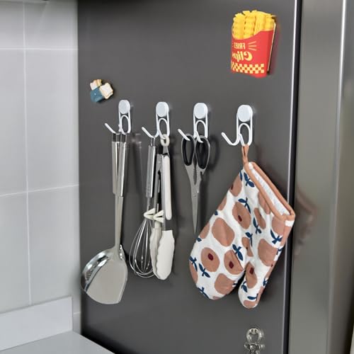 Image of Buelkmag Magnetic Hook with Magnet, 304 Stainless Steel, Rustproof, Vertical Load Capacity: 39.7 lbs (18 kg), Horizontal Load Capacity: 6.6 lbs (3 kg), Corrosion Resistant, For Kitchens, Offices,