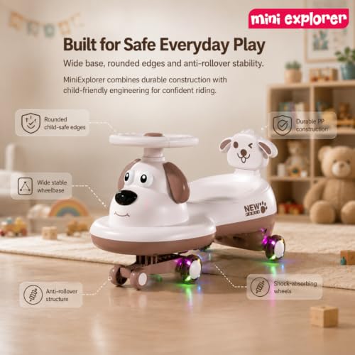 Image of MiniExplorer Twisting Swing Magic Car for Kids, Boys & Girls Age 1-5, Pink