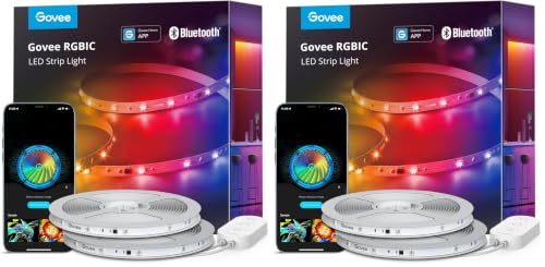 Image of Govee 100ft RGBIC LED Strip Lights, Smart LED Lights for Bedroom, Bluetooth LED Strip Lights APP Control, DIY Multiple Colors on One Line, Color Changing LED Lights for Bedroom Decor (Pack of 2)