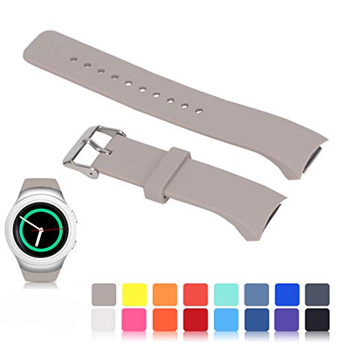 Ysang for Samsung Gear S2 SM-R720/R730 Watch Replacement Band Accessory Small/Large Size Soft Silicone Wristband Strap Smartwatch Sport Band Fit for Samsung Galaxy Gear S2 SM-720/SM-730 Smartwatch