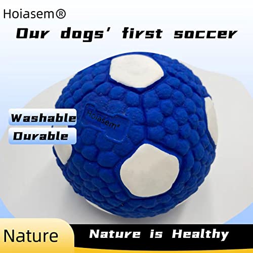 Hoiasem 4 Pack Medium Squeaky Latex Dog Toy Balls Football Rugby Fetch Interactive Toy For Medium Small Dogs #TOP2