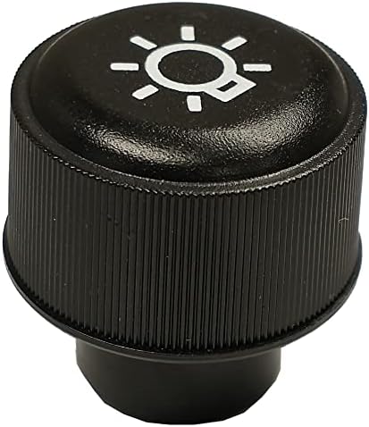 Corvette Central 84-89 C4 Black Rotary Headlight Switch Knob With Clip New Reproduction