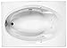 Reliance R6042EROW-W Rectangular End Drain Whirlpool Bath, 59.75-Inch by 41.5-Inch by 18.75-Inch, White, White