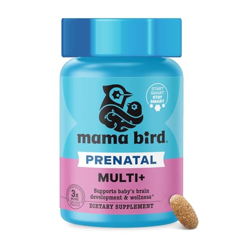 Best Nest Wellness - Mama Bird - Prenatal Multi+ (30 Servings) - Prenatal Vitamins for Women - Supports Baby Brain Health - Organic Herbs, Probiotics, Digestive Enzymes