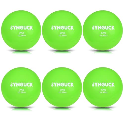 SYNGUCK 6 Pack Plyometric Weighted Balls for Baseball & Softball Training Set (10.57oz/300g) Improve Power, Pitching, Hitting - Perfect for Yoga, Fitness, Plyometrics - All Skill Levels by SYNGUCK - Image 4