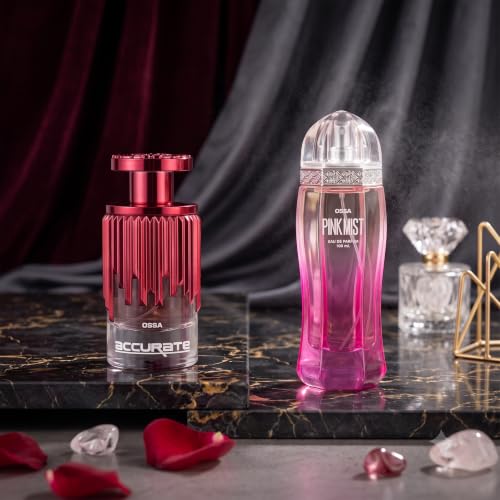 Image of Ossa Accurate Eau De Parfum for Women With Floral And Fruity Notes And Pink Mist Eau De Parfum For Women With Floral And Fruity Notes | 100ml Perfume Long lasting EDP (Pack of 2)