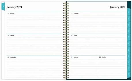 Blue Sky 2021 Weekly & Monthly Planner, Flexible Cover, Twin-Wire Binding, 8.5" x 11", Ava (122190)