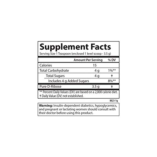 Image of Carlson - Ribose, 100% Pure D-Ribose, Non-GMO, Energy Production, Muscle Recovery & Athletic Performance, 17.6 oz (500 g)